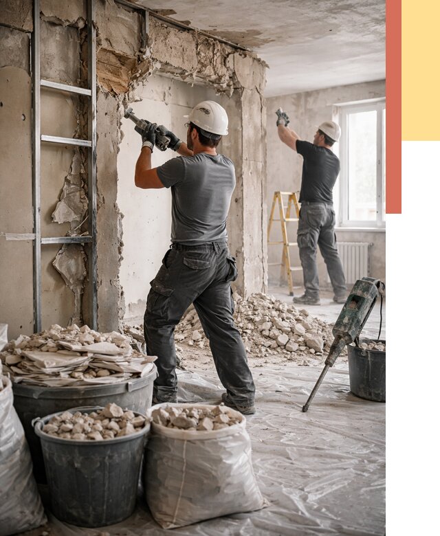 Демонтажные работы в Белгороде от 2804 руб. — услуги и цена под ключ | ОТДЕЛОЧНИК-Блг