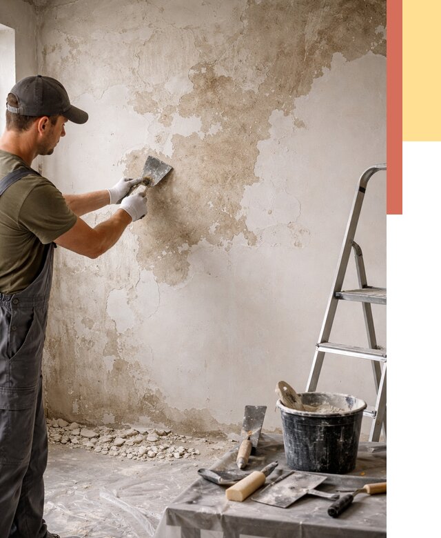 Снятие старой шпаклевки в Белгороде от 1922 руб. — быстро и недорого | ОТДЕЛОЧНИК-Блг