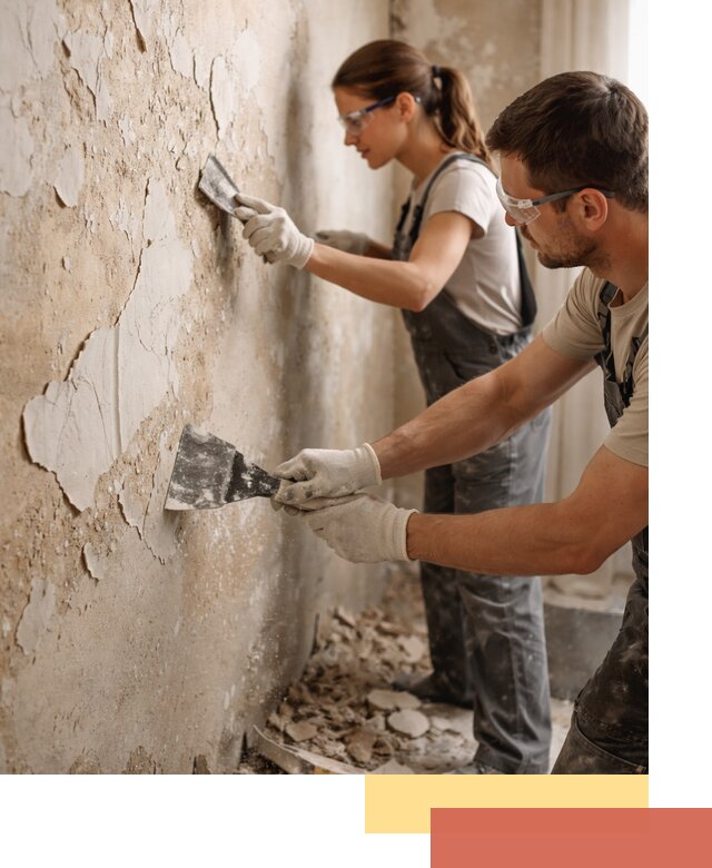 Снятие старой шпаклевки и подготовка поверхностей в Белгороде