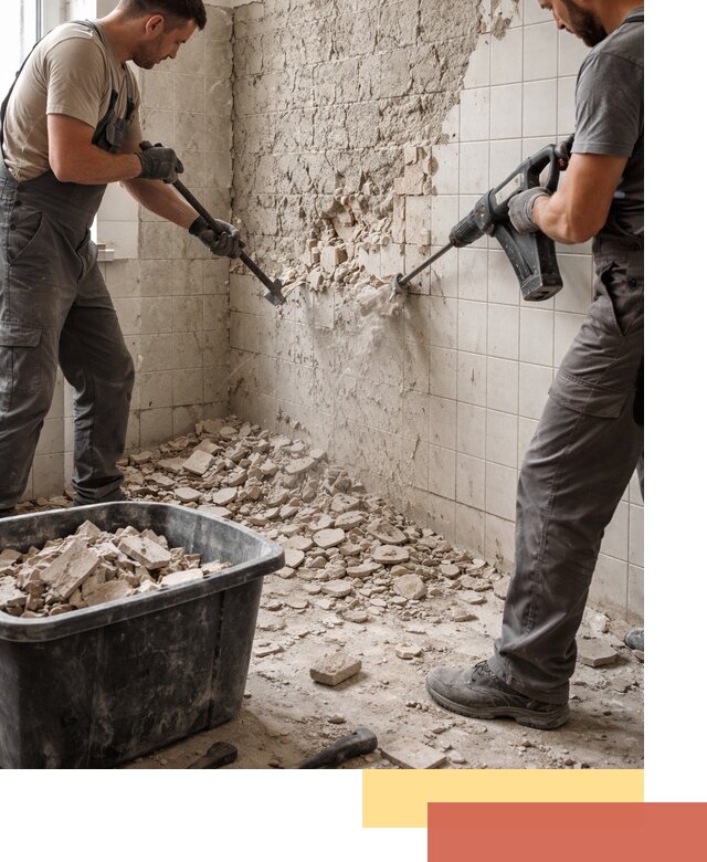 Демонтаж плитки со стен в Белгороде быстро и аккуратно