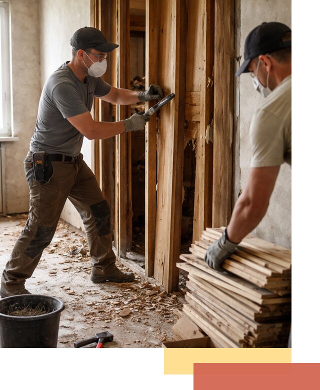 Демонтаж деревянных перегородок в Белгороде быстро и аккуратно