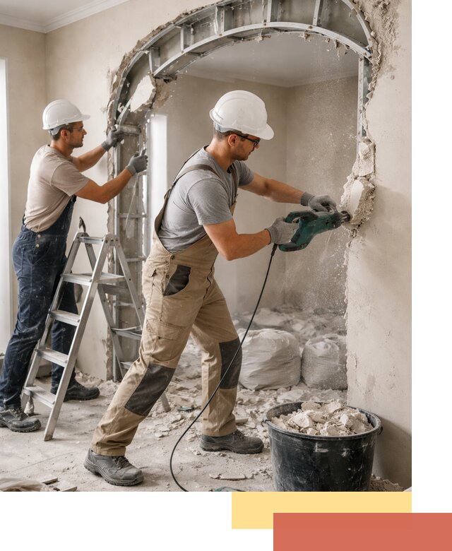 Демонтаж гипсокартонной арки в Белгороде быстро и аккуратно