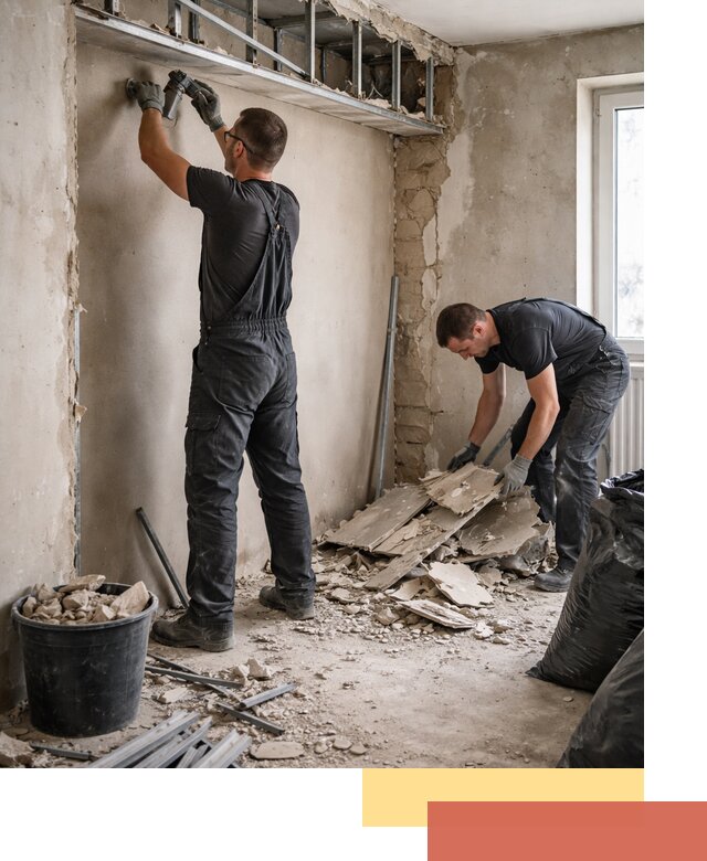 Демонтаж короба из гипсокартона в Белгороде быстро и аккуратно