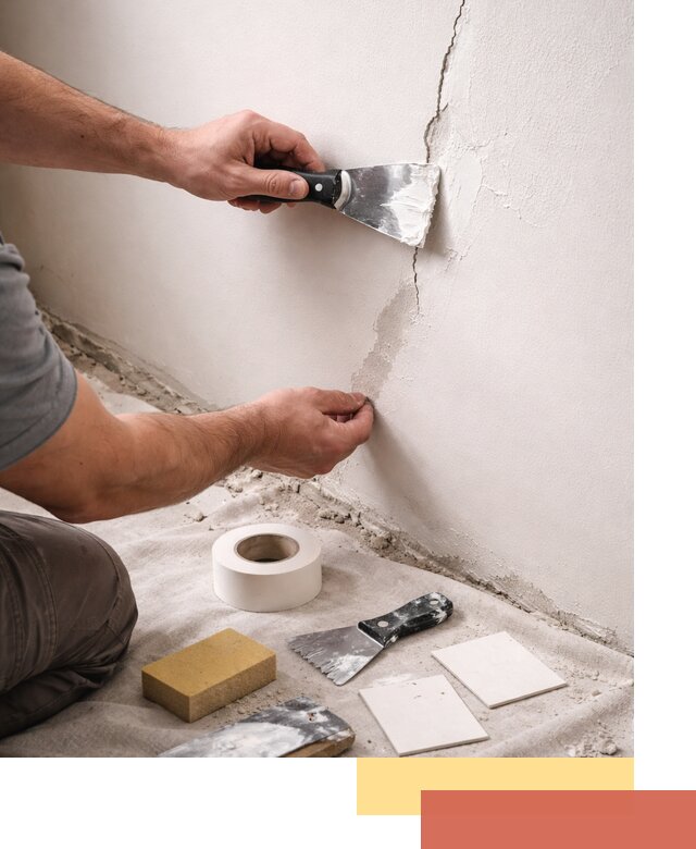 Заделка трещин и сколов в стенах и потолках в Белгороде