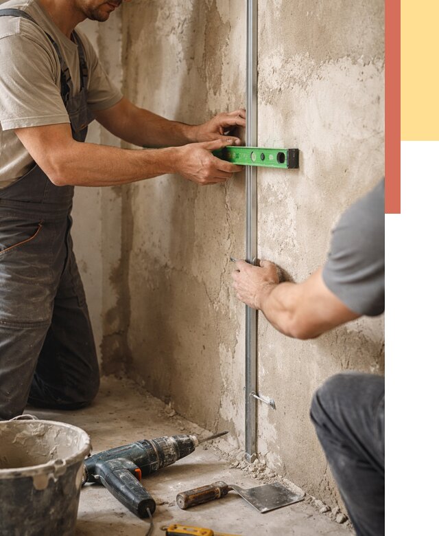 Установка штукатурных маяков в Белгороде от 7271 руб. — быстро и недорого | ОТДЕЛОЧНИК-Блг