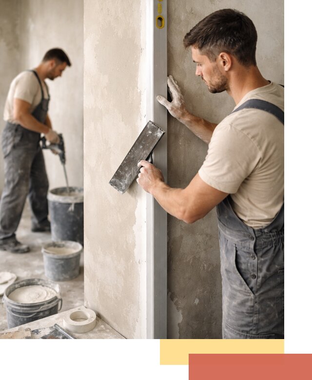 Выведение углов стен в Белгороде: монтаж и оштукатуривание