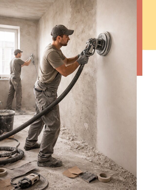 Шлифовка стен в Белгороде от 1246 руб/м2 — быстро и недорого | ОТДЕЛОЧНИК-Блг