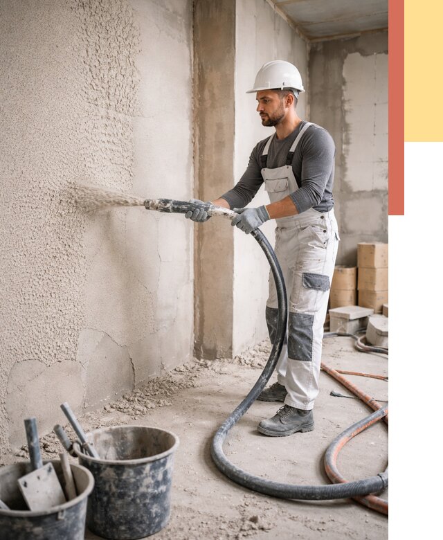 Машинная штукатурка стен в Белгороде под ключ от 6752 руб./м2 | ОТДЕЛОЧНИК-Блг