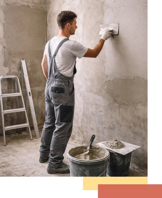 Штукатурка стен в ванной под ключ в Белгороде