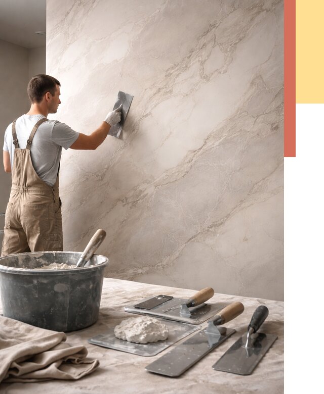 Декоративная штукатурка под мрамор в Белгороде от 2908 руб./м² — быстро и недорого | ОТДЕЛОЧНИК-Блг