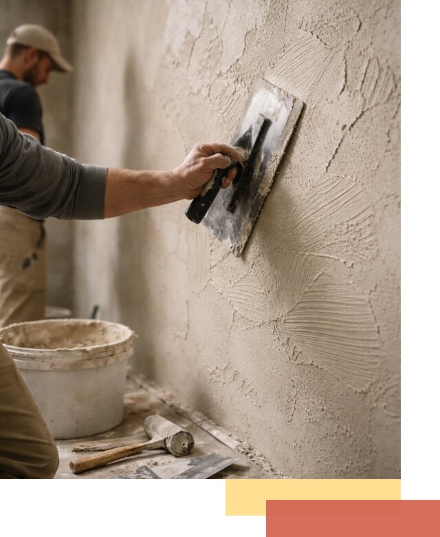 Фактурная штукатурка стен в Белгороде — монтаж, отделка, реставрация