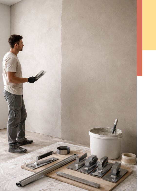 Нанесение микроцемента на стены в Белгороде от 3324 руб./м2 под ключ | ОТДЕЛОЧНИК-Блг