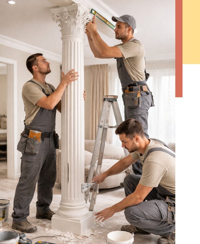 Установка декоративных колонн в Белгороде от 12464 руб. под ключ | ОТДЕЛОЧНИК-Блг