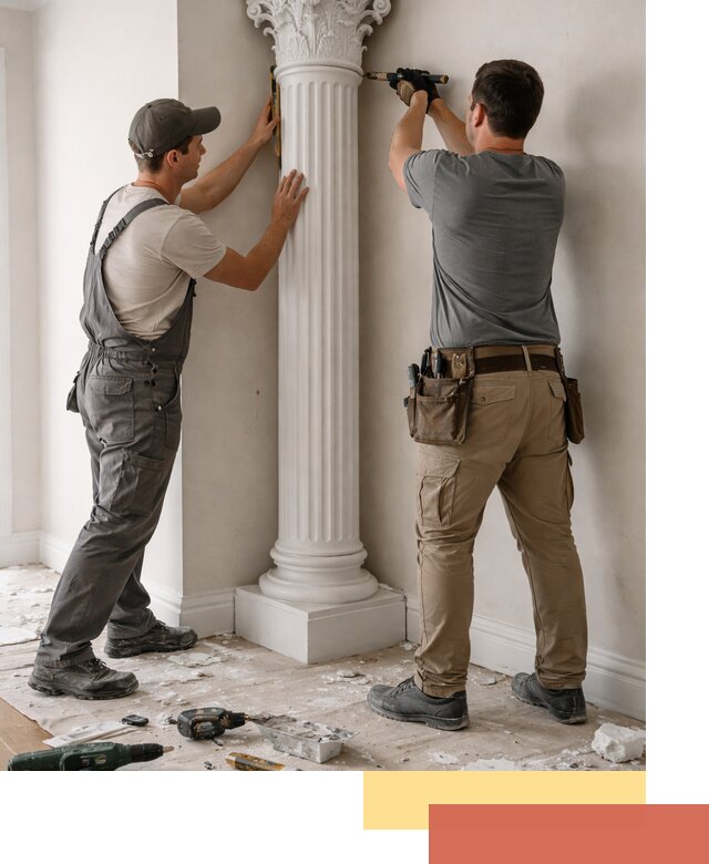 Установка декоративных колонн в Белгороде под ключ