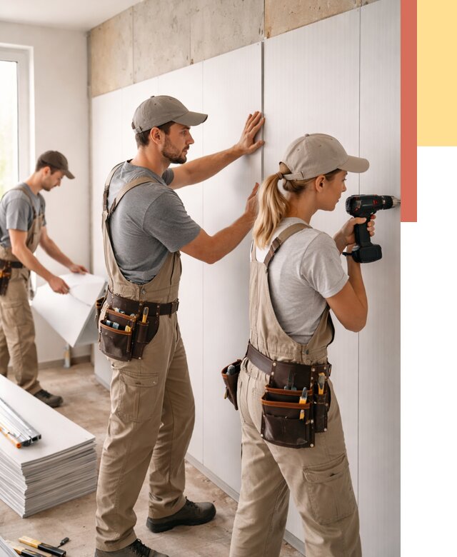 Монтаж ПВХ панелей на стены в Белгороде от 467 руб/м2 — быстро и недорого | ОТДЕЛОЧНИК-Блг