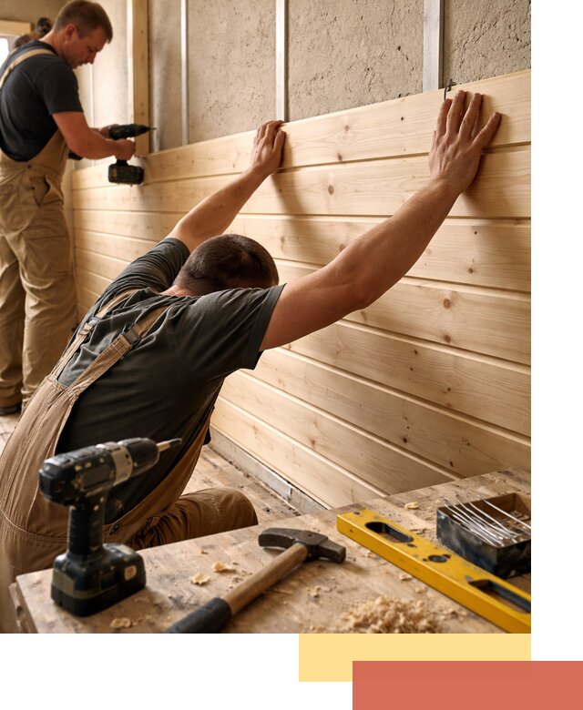 Монтаж деревянной вагонки на стены в Белгороде быстро и качественно