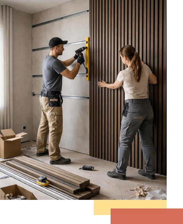 Монтаж реечных панелей на стены в Белгороде