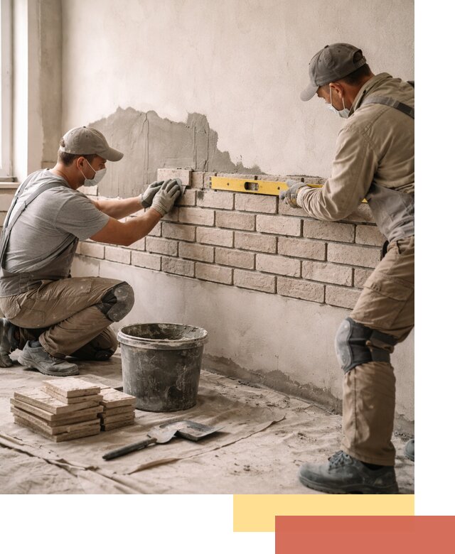 Монтаж декоративного кирпича профессионально в Белгороде