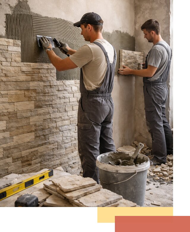 Монтаж искусственного камня в Белгороде — облицовка стен и фасадов