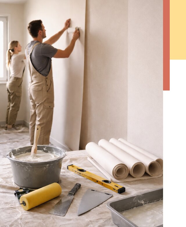 Поклейка бумажных обоев в Белгороде от 5713 руб./м2 — быстро и недорого | ОТДЕЛОЧНИК-Блг