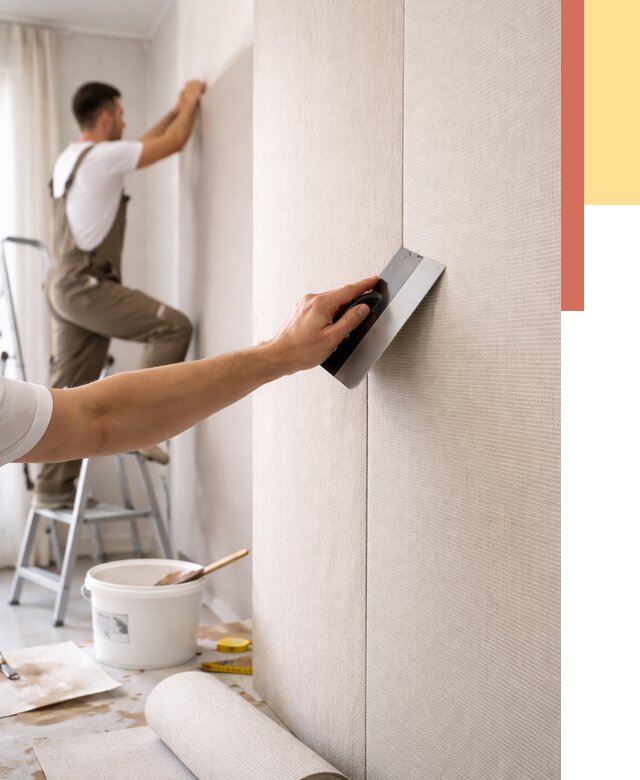 Поклейка текстильных обоев в Белгороде от 4674 руб. под ключ | ОТДЕЛОЧНИК-Блг