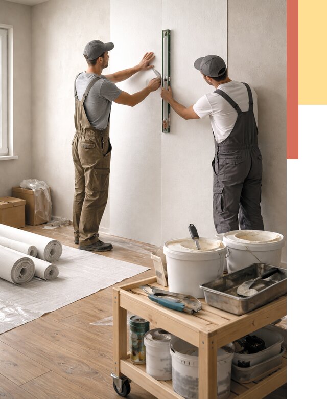 Поклейка стеклообоев в Белгороде от 6752 руб. за м2 — быстро и недорого | ОТДЕЛОЧНИК-Блг