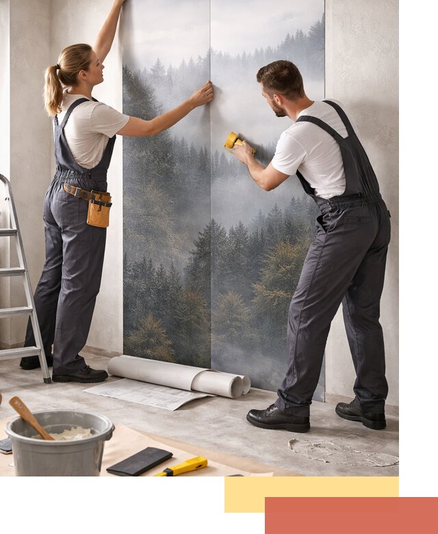 Поклейка фотообоев профессионально в Белгороде под ключ