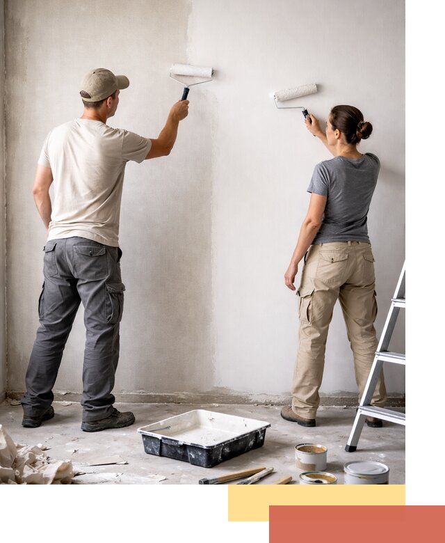 Окраска стен по стеклохолсту в Белгороде качественно и долговечно