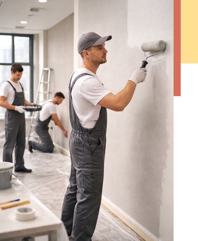 Покраска стен в офисе в Белгороде от 8829 руб. — быстро и недорого | ОТДЕЛОЧНИК-Блг