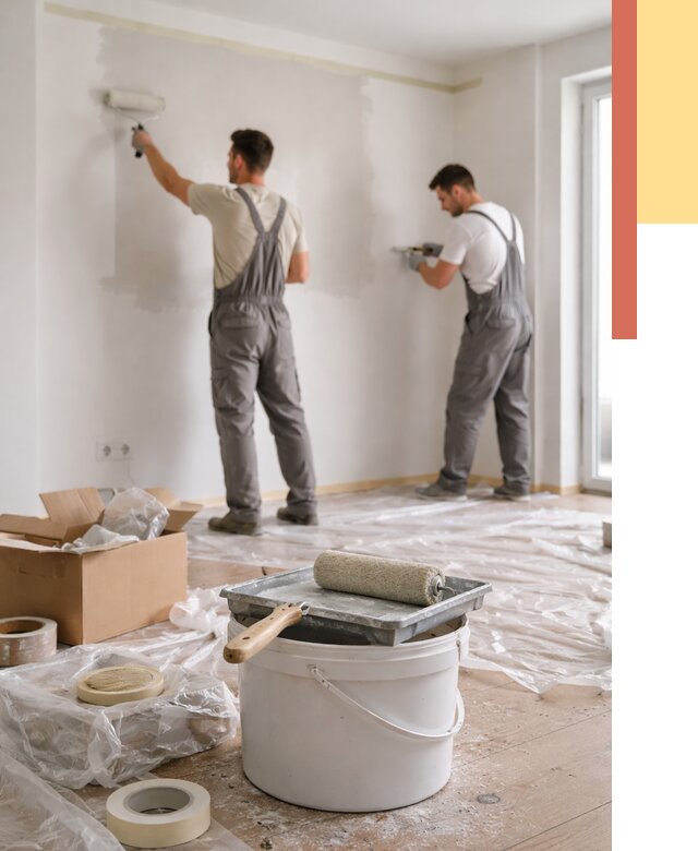 Покраска стен в квартире в Белгороде от 2597 руб/м2 — быстро и недорого | ОТДЕЛОЧНИК-Блг