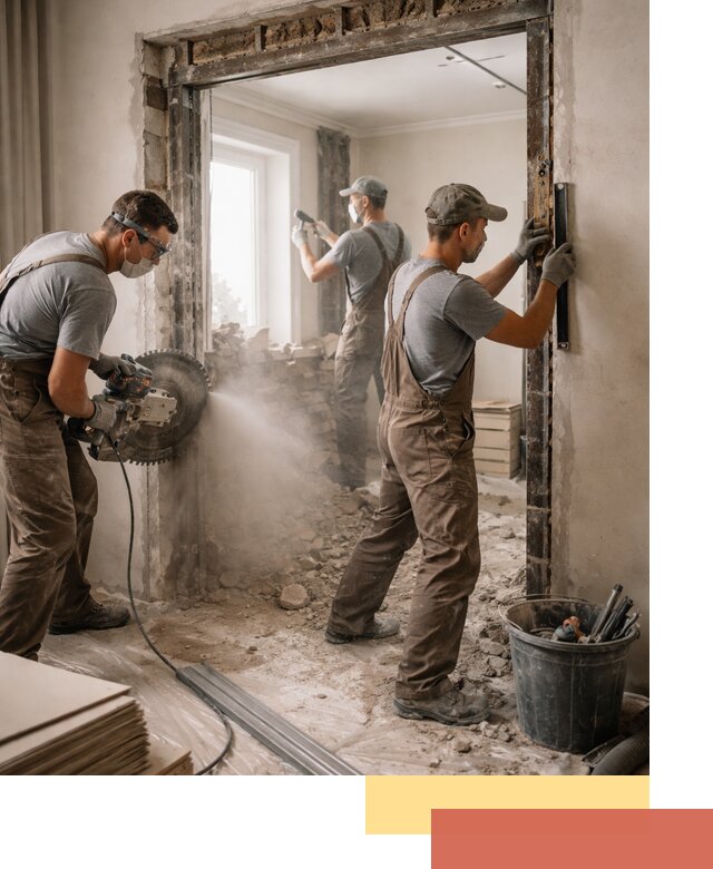 Расширение дверного проема под установку новой двери в Белгороде