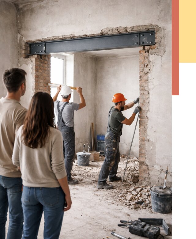 Усиление проема в стене в Белгороде от 9868 руб. — усиление дверного проема металлоконструкцией | ОТДЕЛОЧНИК-Блг