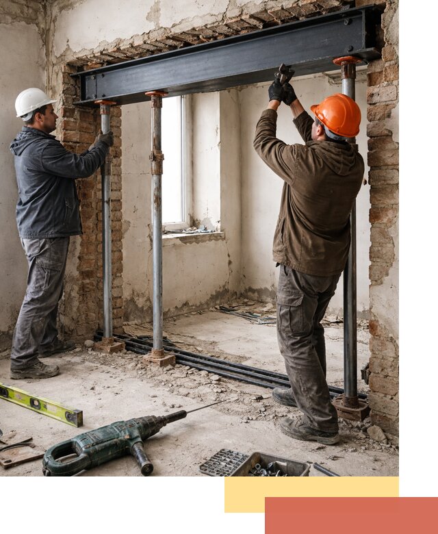 Усиление проема в стене в Белгороде для расширения и безопасности