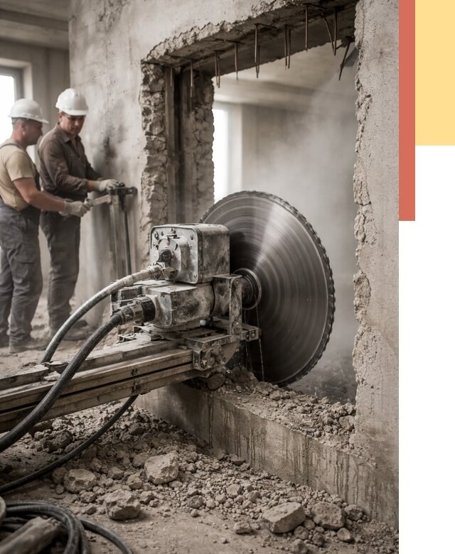 Алмазная резка проемов в Белгороде от 4674 руб. быстро и недорого | ОТДЕЛОЧНИК-Блг