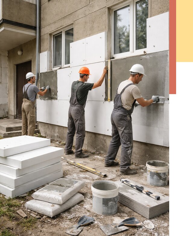 Утепление стен пенопластом в Белгороде от 1818 руб. — недорого и под ключ | ОТДЕЛОЧНИК-Блг