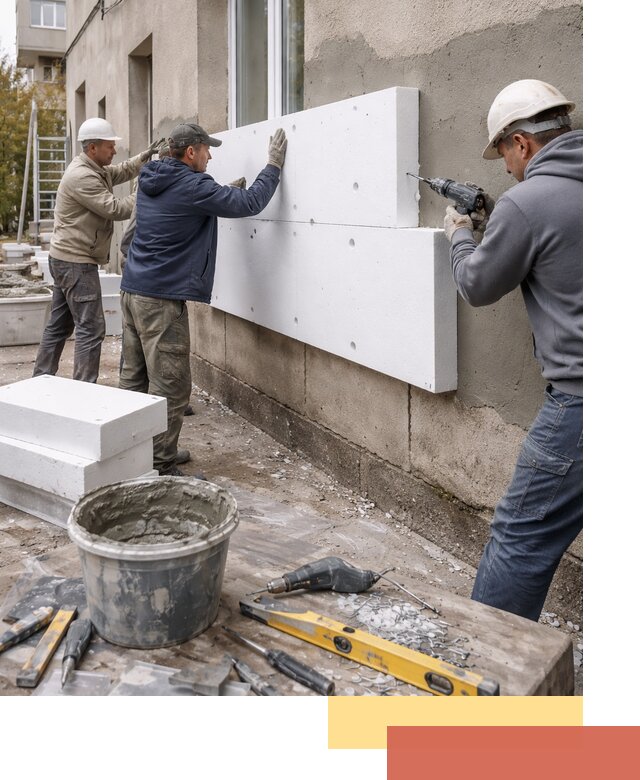 Утепление наружных стен пенопластом в Белгороде