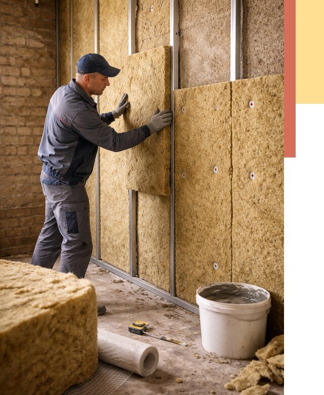 Утепление стен минватой в Белгороде от 1402 руб./м2 — недорого и быстро | ОТДЕЛОЧНИК-Блг