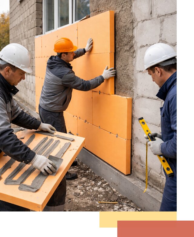 Утепление фасада пеноплексом под ключ в Белгороде