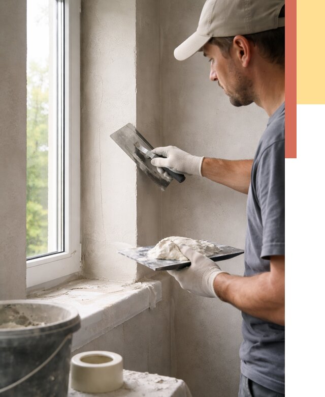 Штукатурка откосов в Белгороде от 4674 руб/м² — услуги и выравнивание под ключ | ОТДЕЛОЧНИК-Блг