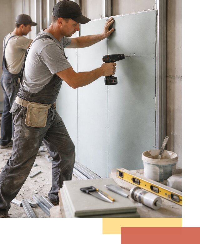 Кладка влагостойких перегородок ПГП в Белгороде