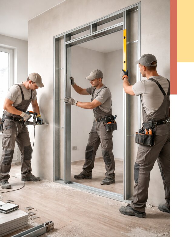 Устройство дверного проема в перегородке в Белгороде от 4674 руб. под ключ | ОТДЕЛОЧНИК-Блг