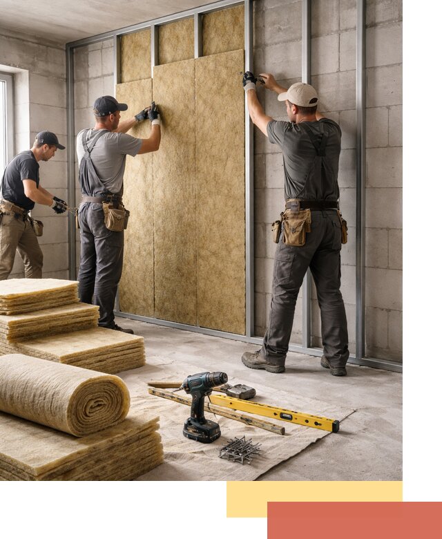 Шумоизоляция перегородок из блоков в Белгороде — монтаж и защита шумоизоляцией