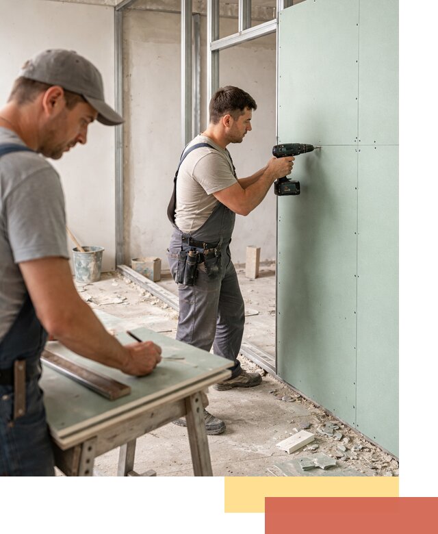 Перегородки из влагостойкого гипсокартона под ключ в Белгороде