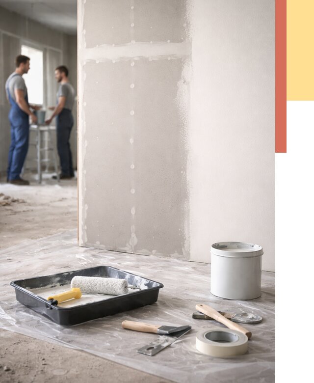 Покраска перегородок из гипсокартона в Белгороде от 4674 руб. под ключ | ОТДЕЛОЧНИК-Блг