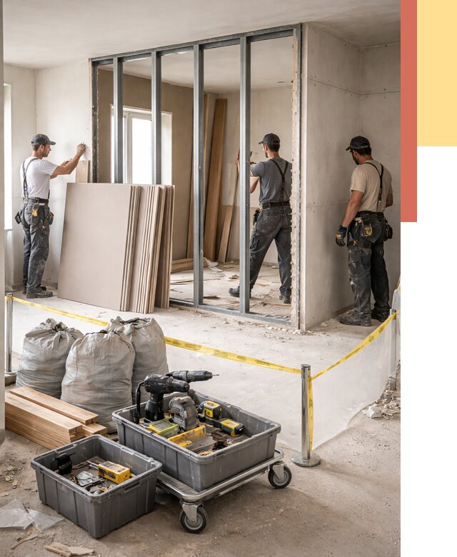 Перенос гипсокартонной перегородки в Белгороде под ключ от 4674 руб. | Демонтаж и монтаж – ОТДЕЛОЧНИК-Блг