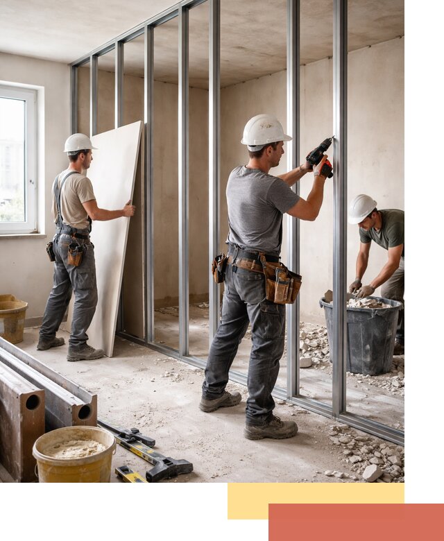 Перенос гипсокартонной перегородки в Белгороде профессионально и быстро