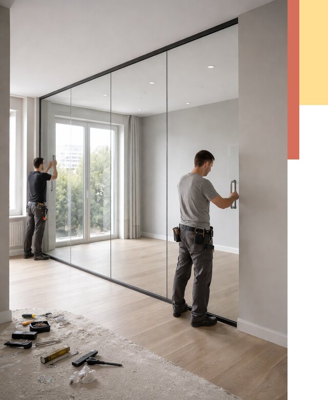 Изготовление стеклянных перегородок в Белгороде от 12828 руб. под ключ | ОТДЕЛОЧНИК-Блг