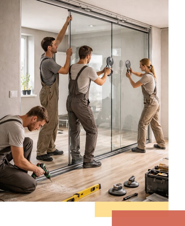 Изготовление стеклянных перегородок на заказ в Белгороде