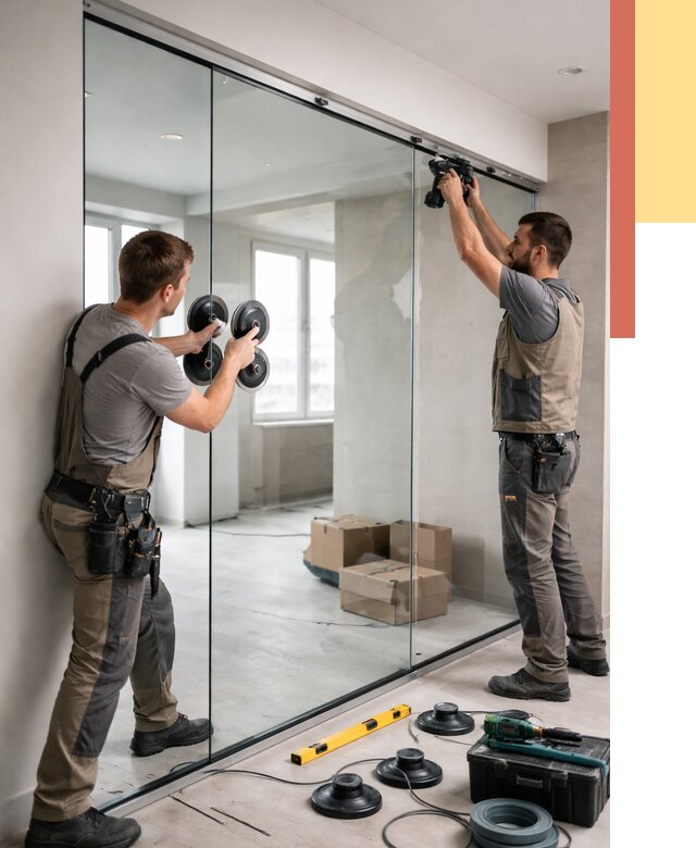 Монтаж стеклянных перегородок в Белгороде от 6752 руб. | ОТДЕЛОЧНИК-Блг