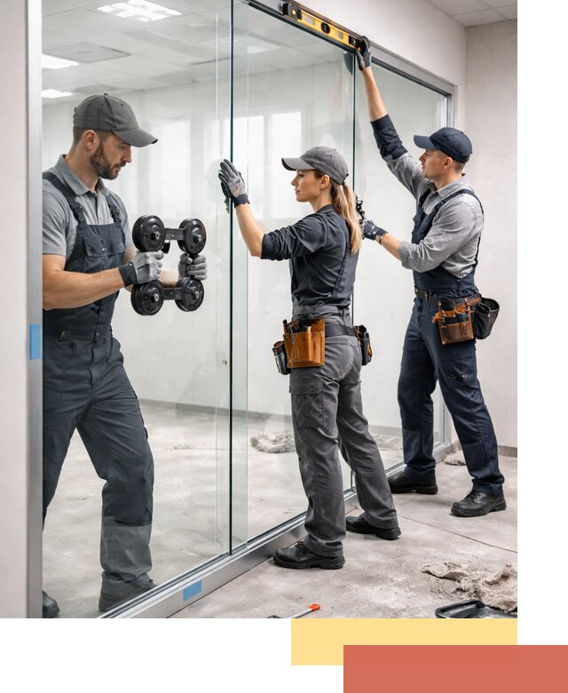 Профессиональный монтаж стеклянных перегородок в Белгороде